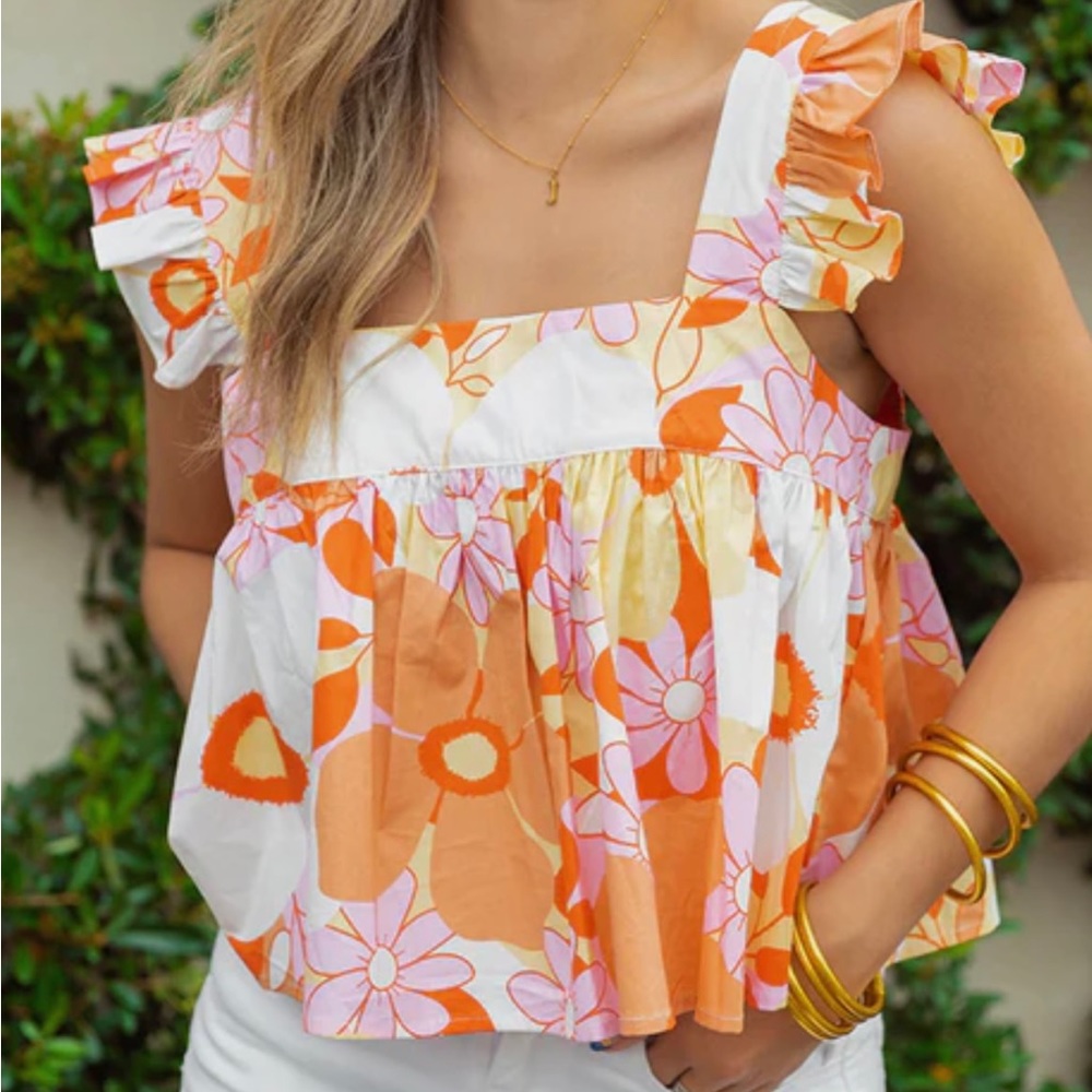 Body love Kyle ruffle swing swirl Top size small
